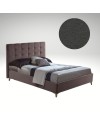 Letto matrimoniale contenitore tessuto grigio scuro Clup Monaco