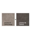 Divano angolare con pouff contenitore Gisella destro 285x238 beige tortora