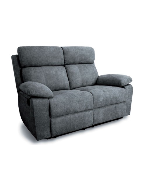 Divano 2 posti 2 recliner manuali Milano colore grigio