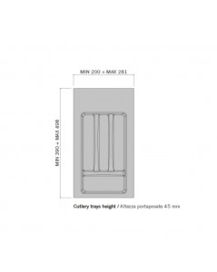 Portaposate 4 scomparti per Cassetto da 30 o 35 cm. 8101N prezzo