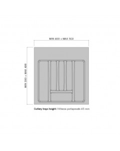 Portaposate 6 scomparti per Cassetto da 50 o 55 cm 8103N prezzo