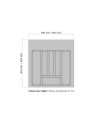 Portaposate 6 scomparti per cassetto da 50 o 55 cm 8103N