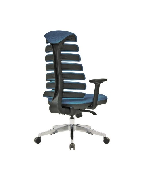 Poltrona ufficio braccioli regolabili blu Spring