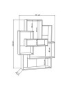 Libreria design Barce 101x22x132h colore bianco antracite