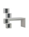 Scrivania con libreria Balance 153,5x60x140 colore bianco e antracite
