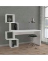Scrivania con libreria Balance 153,5x60x140 colore bianco e antracite