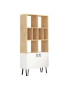 Libreria con ante Bene 80x30x166h colore bianco rovere