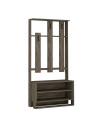 Mobile ingresso Chester 90x36x180 colore dark coffe