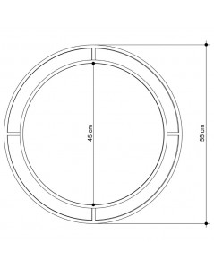 Specchio Rotondo con Doppia Cornice Bubble in Metallo Colore Oro