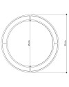 Specchio rotondo con doppia cornice Bubble in metallo colore nero