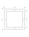 Specchio quadrato con doppia cornice Corner in metallo colore nero