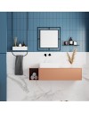 Specchio quadrato con doppia cornice Corner in metallo colore nero