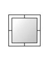 Specchio quadrato con doppia cornice Corner in metallo colore nero