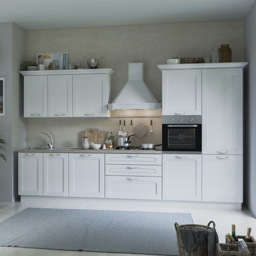 Cucina 360 top ceramica destra colore bianco Sara Alma