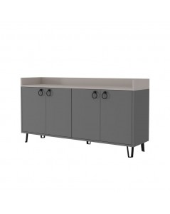Madia 4 Ante Dea 140x36x80 h Colore Antracite Tortora Prezzo