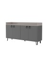 Madia 4 ante Dea 140x36x80 h colore antracite tortora