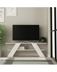 Mobile porta Tv aperto 2 ripiani Farfalla 120 colore bianco vintage