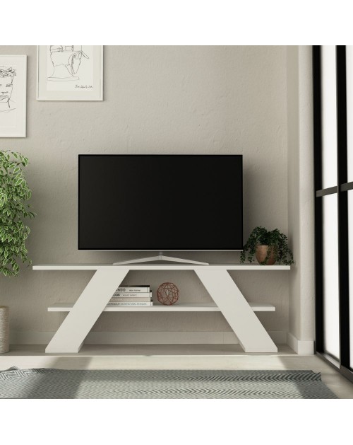 Mobile porta Tv aperto 2 ripiani Farfalla 120 colore bianco