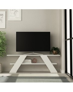 Mobile porta Tv aperto 2 ripiani Farfalla 120 colore bianco