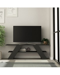 Mobile porta Tv aperto 2 ripiani Farfalla 120 colore antracite