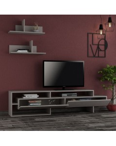 Porta Tv con Mensole a Parete Gara 180 Colore Tortora Prezzo