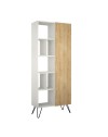 Libreria con anta rovere Jedda 80,6x191 colore bianco