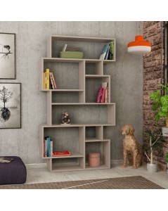 Libreria Orizzontale Bifacciale Karmato 96x168,5 Colore Tortora Prezzo