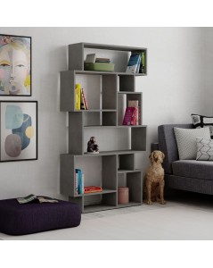 Libreria Orizzontale Bifacciale Karmato 96x168,5 Colore Cemento Prezzo