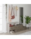 Mobile ingresso con specchio Ramda colore tortora dark coffee