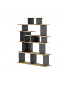 Libreria Design Apollon 120x149 Colore Rovere e Antracite Prezzo