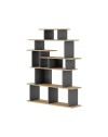 Libreria design Apollon 120x149 colore rovere e antracite