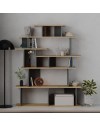 Libreria design Apollon 120x149 colore rovere e antracite