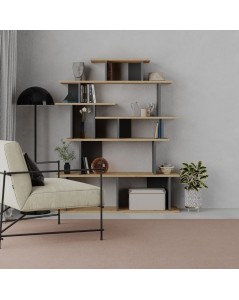 Libreria Design Apollon 120x149 Colore Rovere e Antracite Prezzo