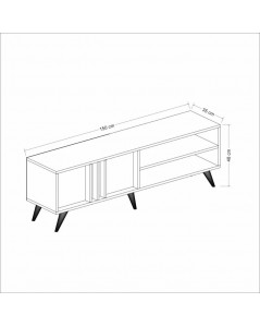 Porta Tv Rilla 150 colore noce antracite