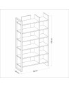 Libreria antracite ripiani noce Leno 94x160