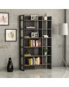 Libreria antracite ripiani noce Leno 94x160