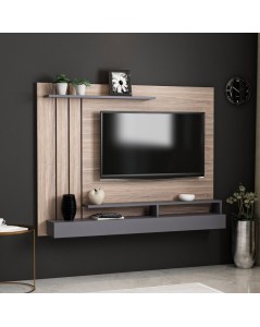 Parete porta tv noce particolari antracite Lawrance 157