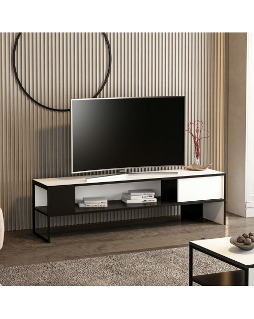 Mobile porta Tv Concordtv colore bianco e nero