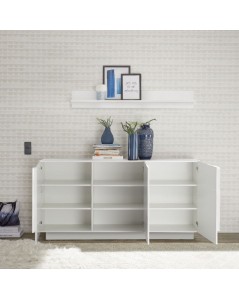 Madia 3 Ante Kliata 182 Colore Bianco Laccato Lucido Prezzo
