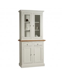 Vetrina 2 Ante Shabby Chic 95x47x200H Colore Bianco Laccato Prezzo