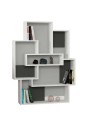 Libreria design Barce 101x22x132h colore bianco antracite
