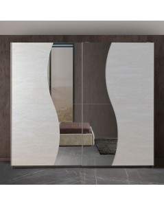 Camera da letto grigio con letto contenitore Twin