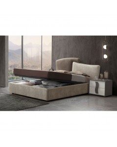 Camera da letto grigio con letto contenitore Twin