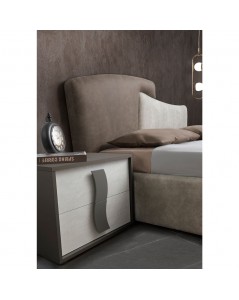 Camera da letto grigio con letto contenitore Twin