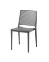 Set 4 Sedia polipropilene Grid colore grigio