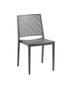 Set 4 Sedia polipropilene Grid colore grigio