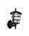 Lampada da parete ABS nera triangolare MDL3114