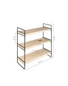 Scaffale d'appoggio 3 ripiani 40x13x40 Hobby ASZ1571 colore nero
