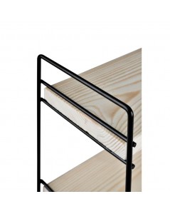 Scaffale d'Appoggio 3 Ripiani 40x13x40 Hobby ASZ1571 Colore Nero