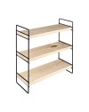 Scaffale d'appoggio 3 ripiani 40x13x40 Hobby ASZ1571 colore nero